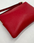 Coach Corner Red Zip Wristlet