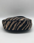 On 34th Black and Gold Zebra Beaded Shoulder Bag