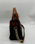 Michael Kors Brown Signature Coated Canvas Hamilton East West Satchel Bag