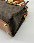 Michael Kors Brown Signature Coated Canvas Hamilton East West Satchel Bag