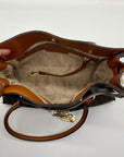 Michael Kors Brown Signature Coated Canvas Hamilton East West Satchel Bag