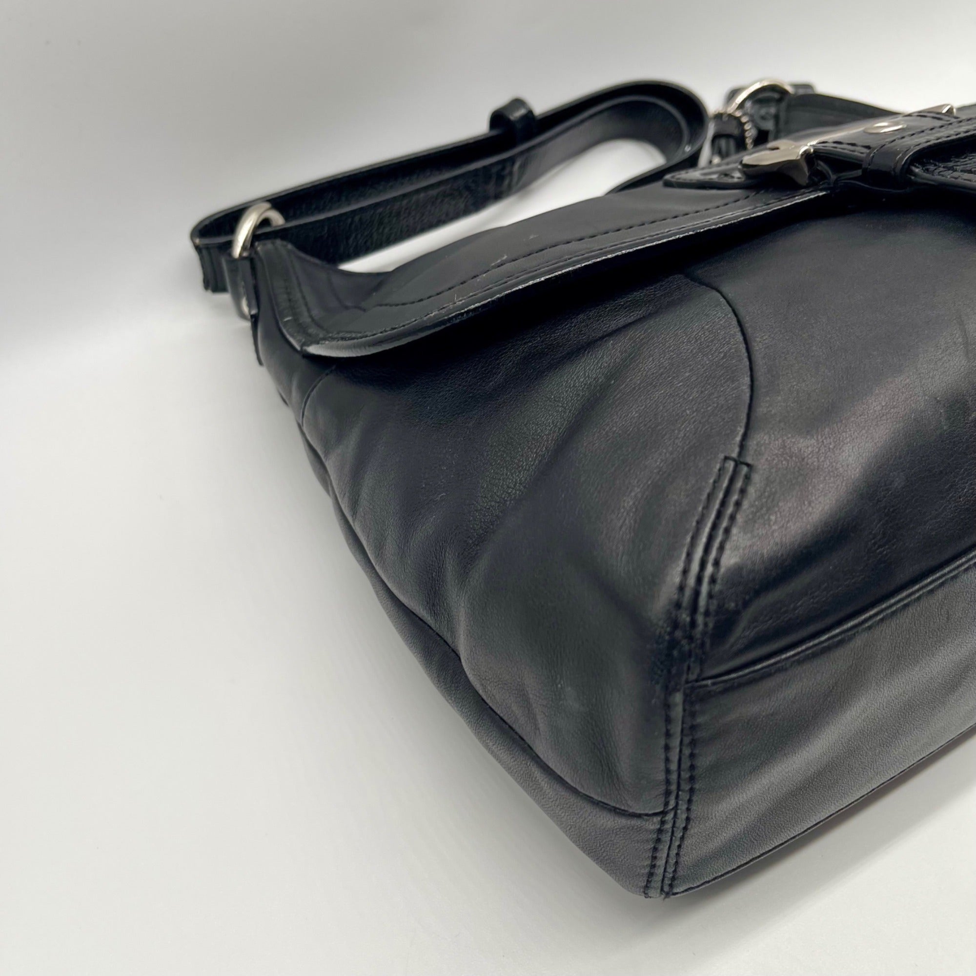 Coach Black Soho Legacy Flap Leather Shoulder Bag f198580