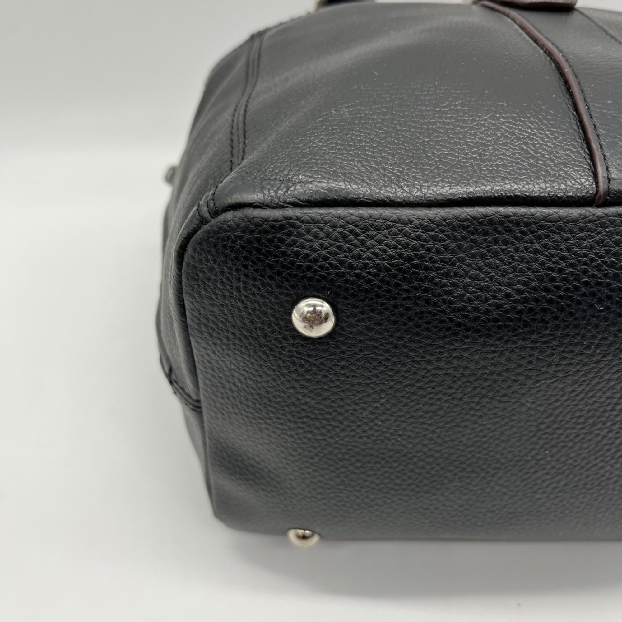 Tignanello Black Pebbled Leather Shoulder Bag