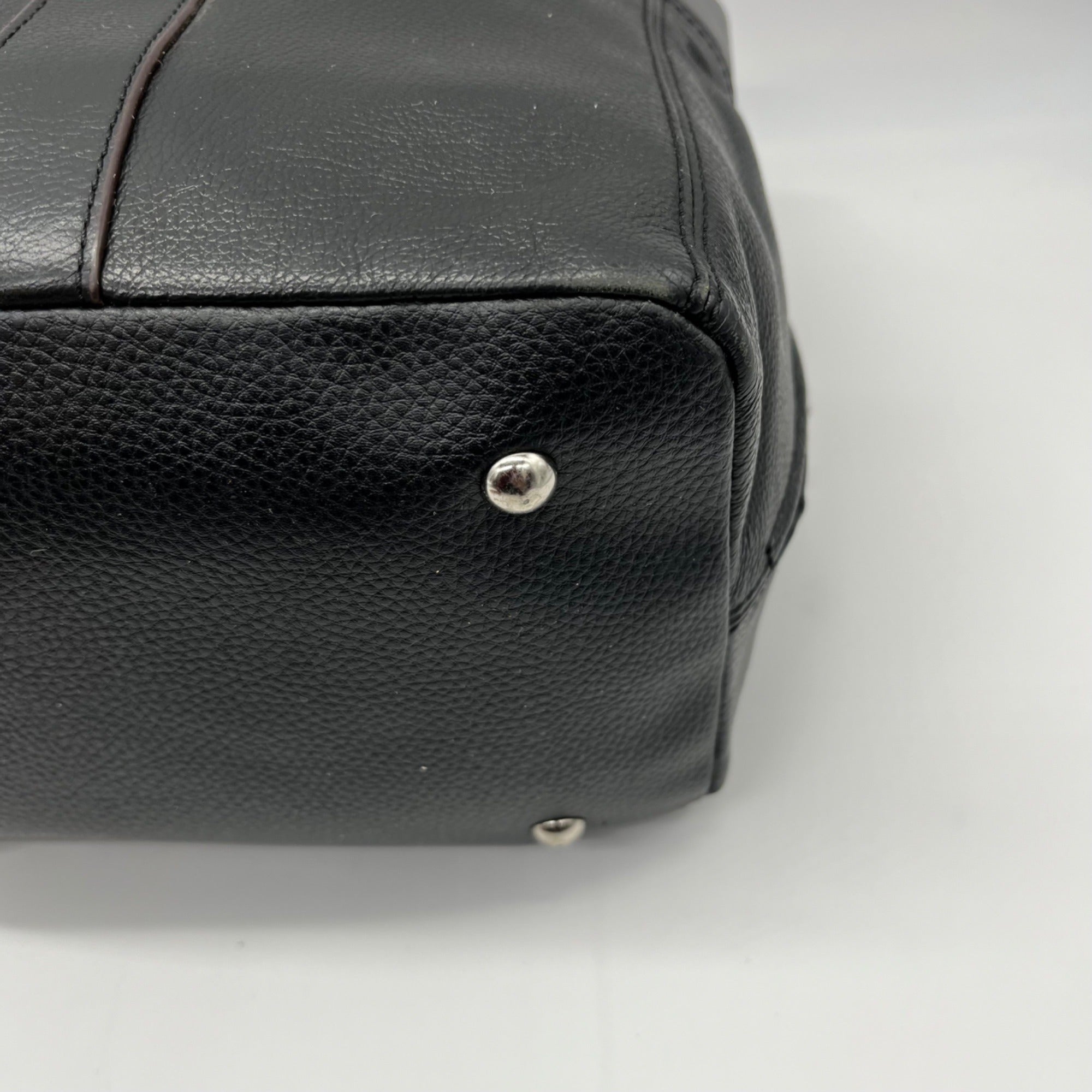 Tignanello Black Pebbled Leather Shoulder Bag