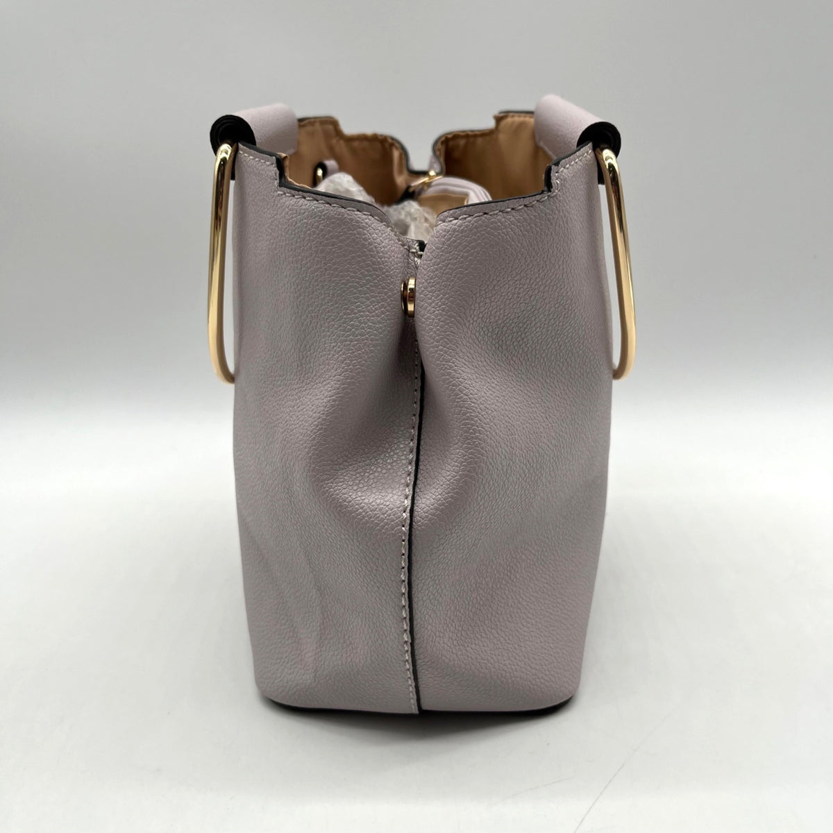 Guess Lavender Pebbled Faux Leather Top-Handle Satchel