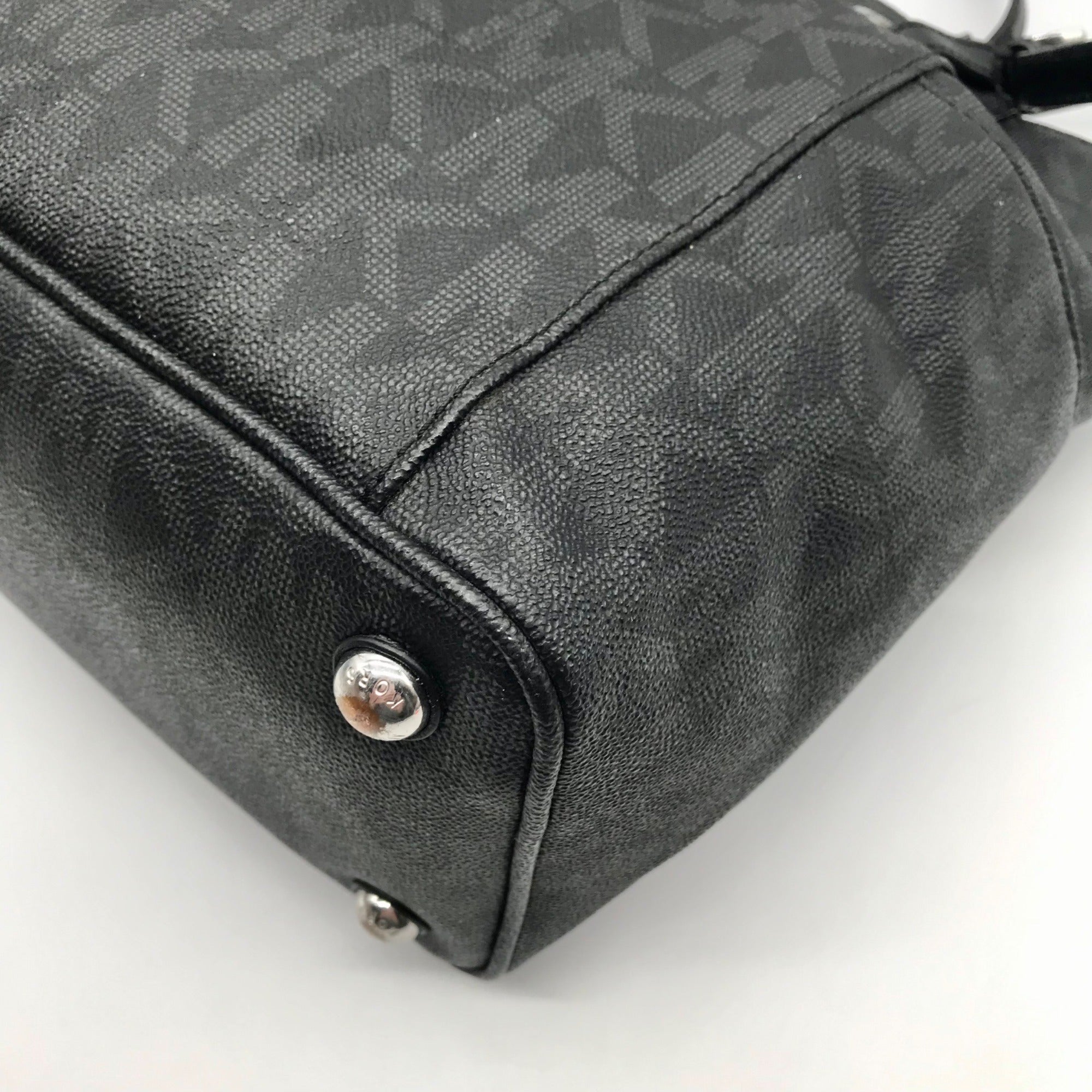 Michael Kors Black Signature Monogram Coated Canvas Tote Bag