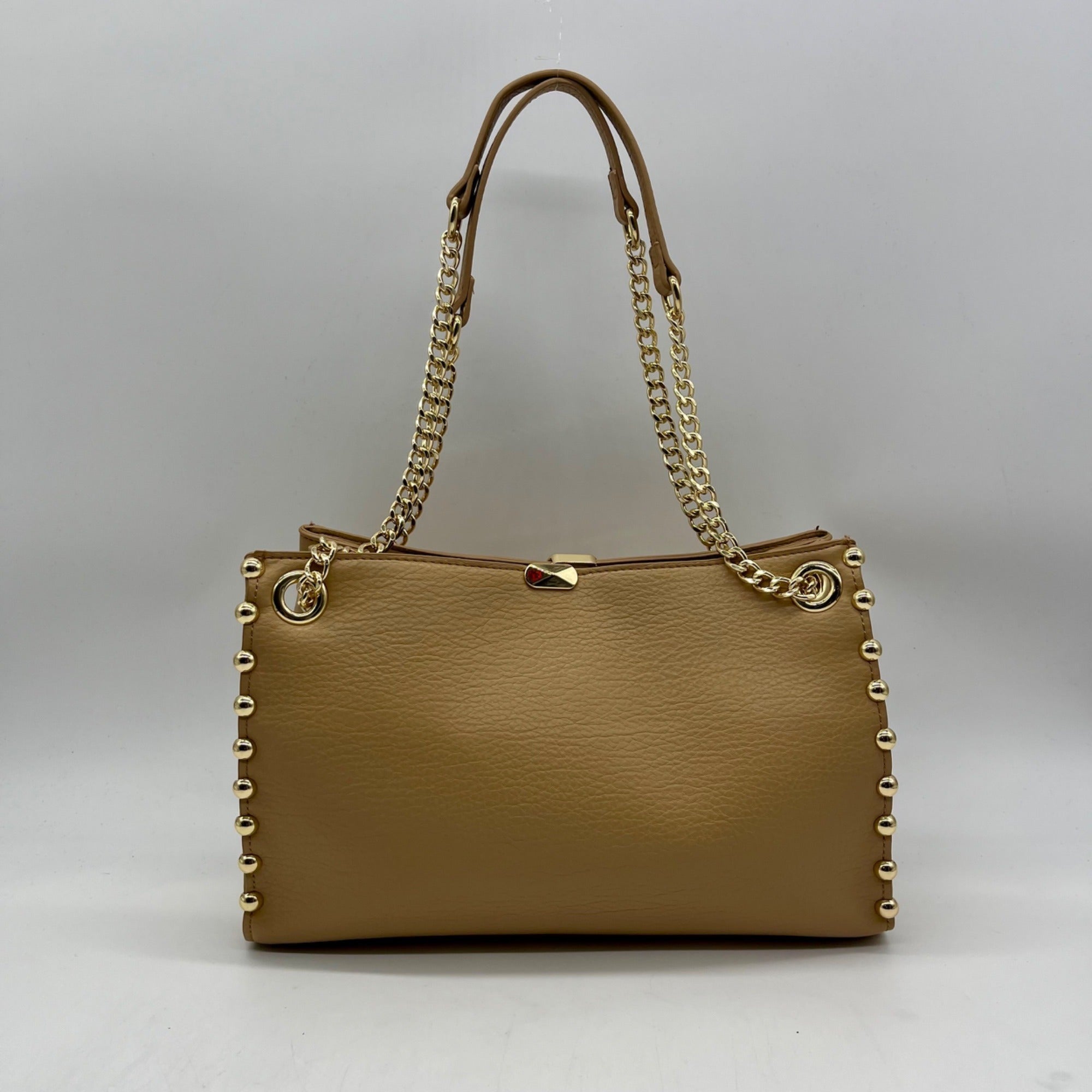 I.N.C. International Concepts Beige Leather Shoulder Bag