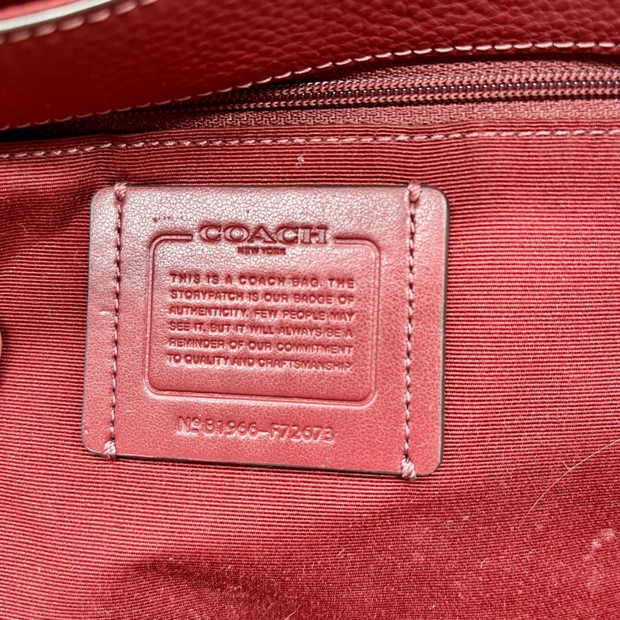Coach Pink City Tote Bag -F72673