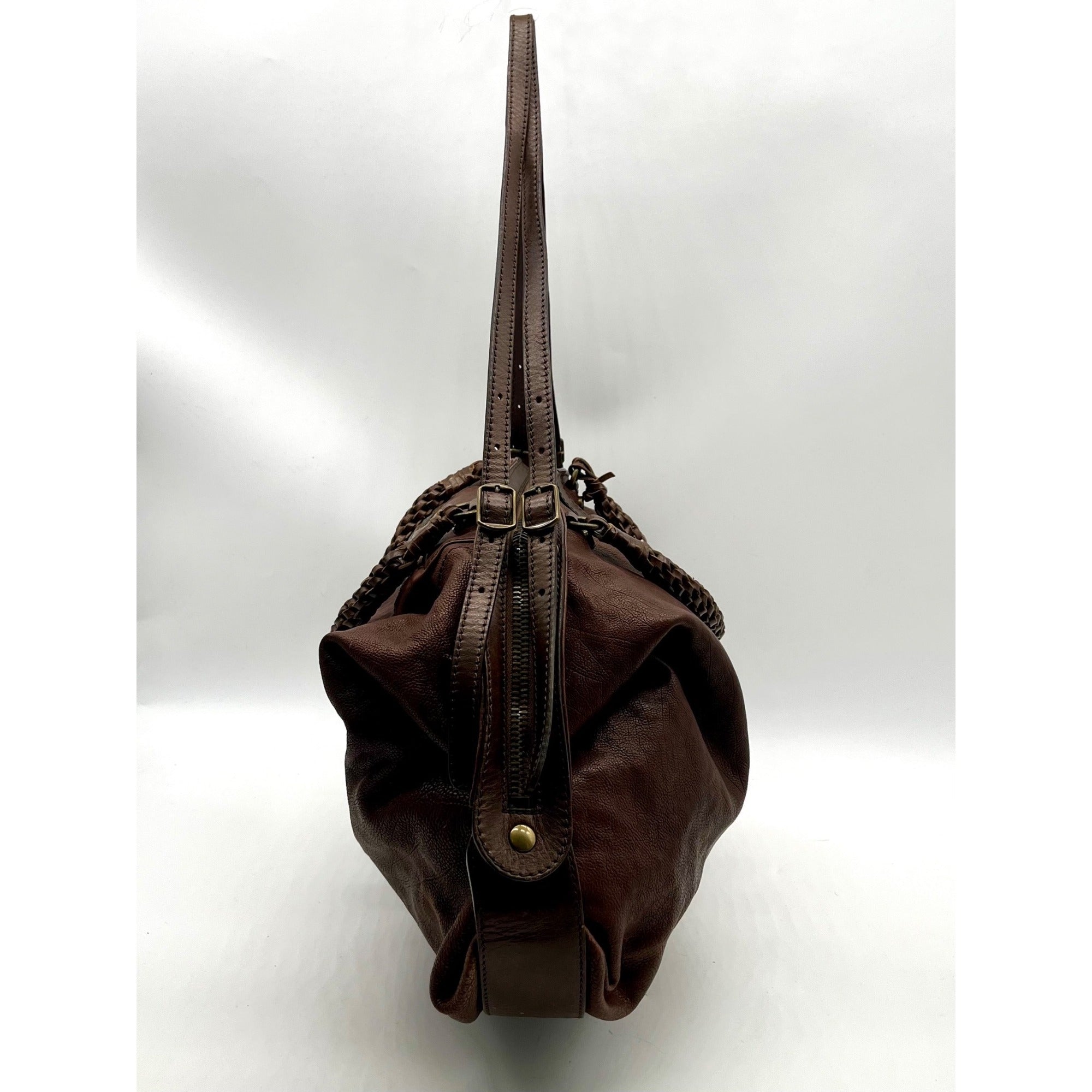 Gryson Brown Distressed Leather Tote Bag
