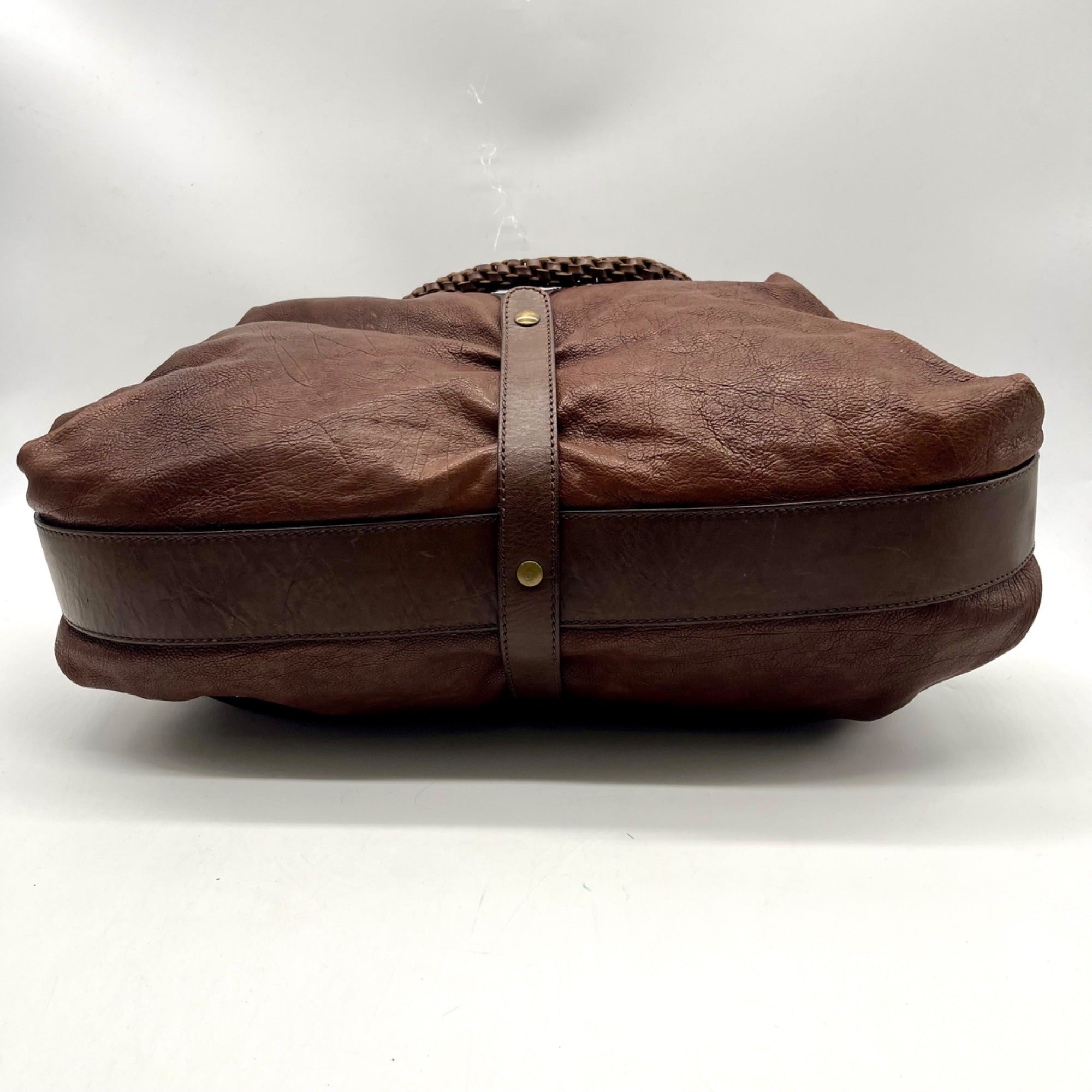 Gryson Brown Distressed Leather Tote Bag