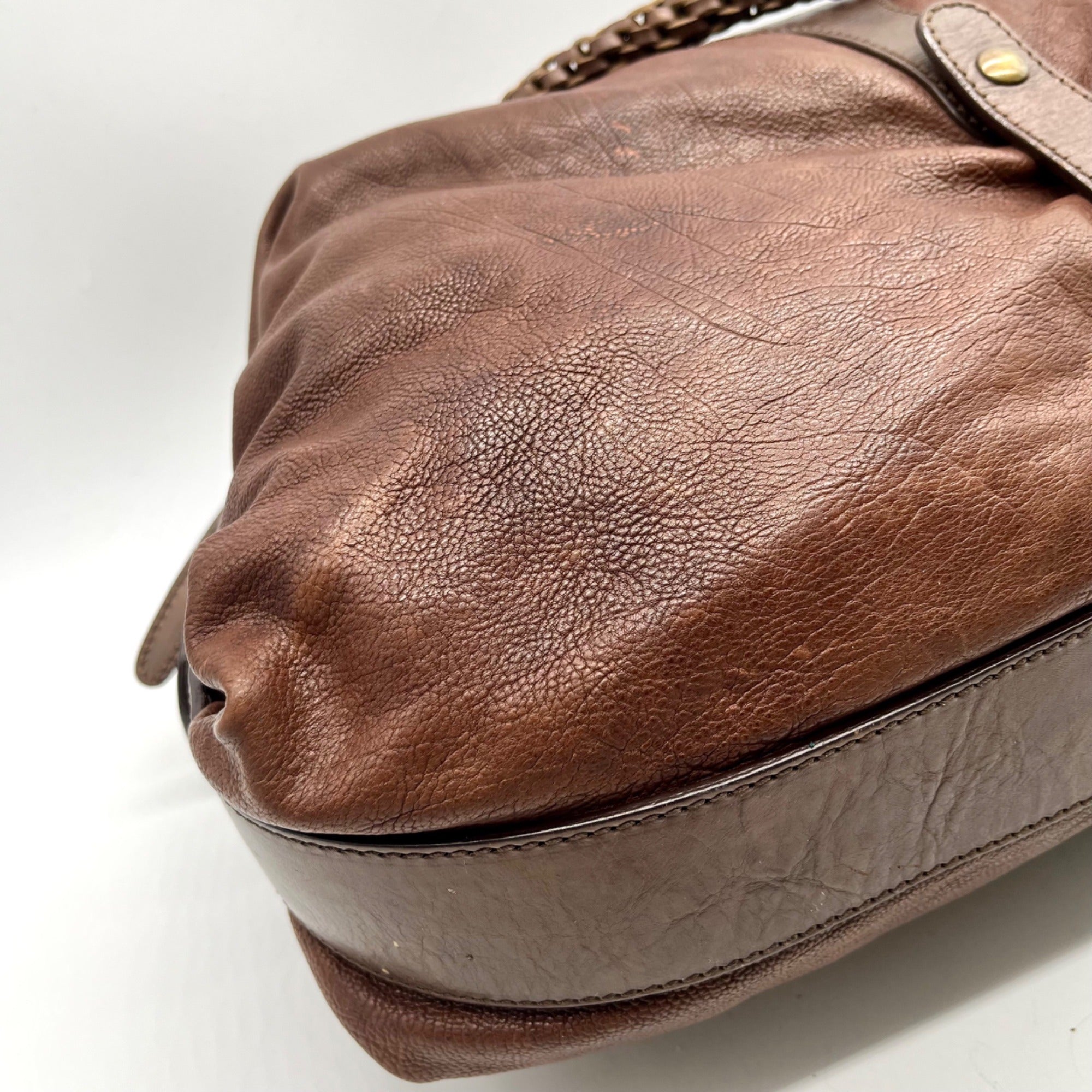Gryson Brown Distressed Leather Tote Bag