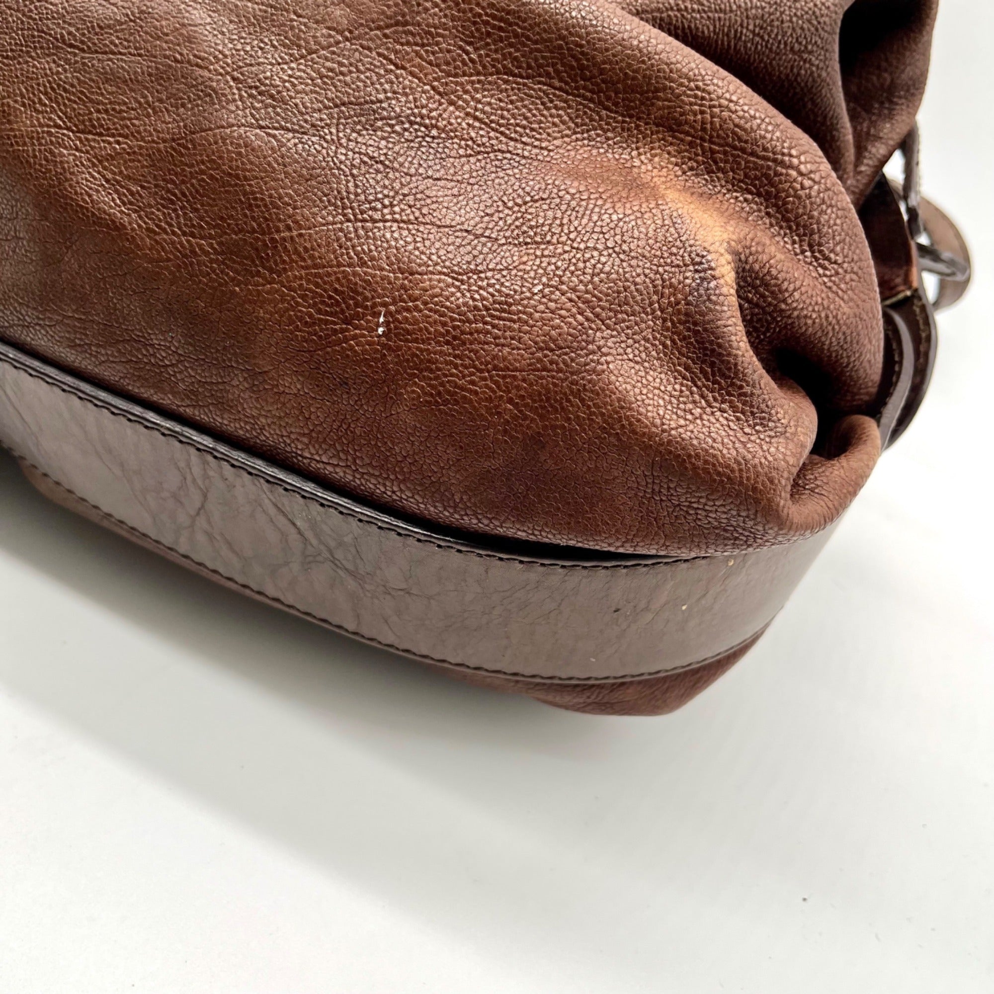 Gryson Brown Distressed Leather Tote Bag