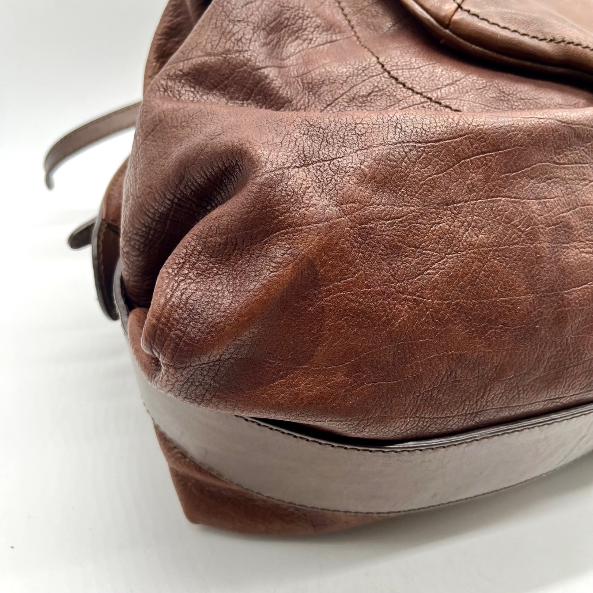 Gryson Brown Distressed Leather Tote Bag