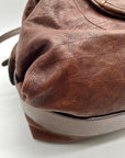 Gryson Brown Distressed Leather Tote Bag