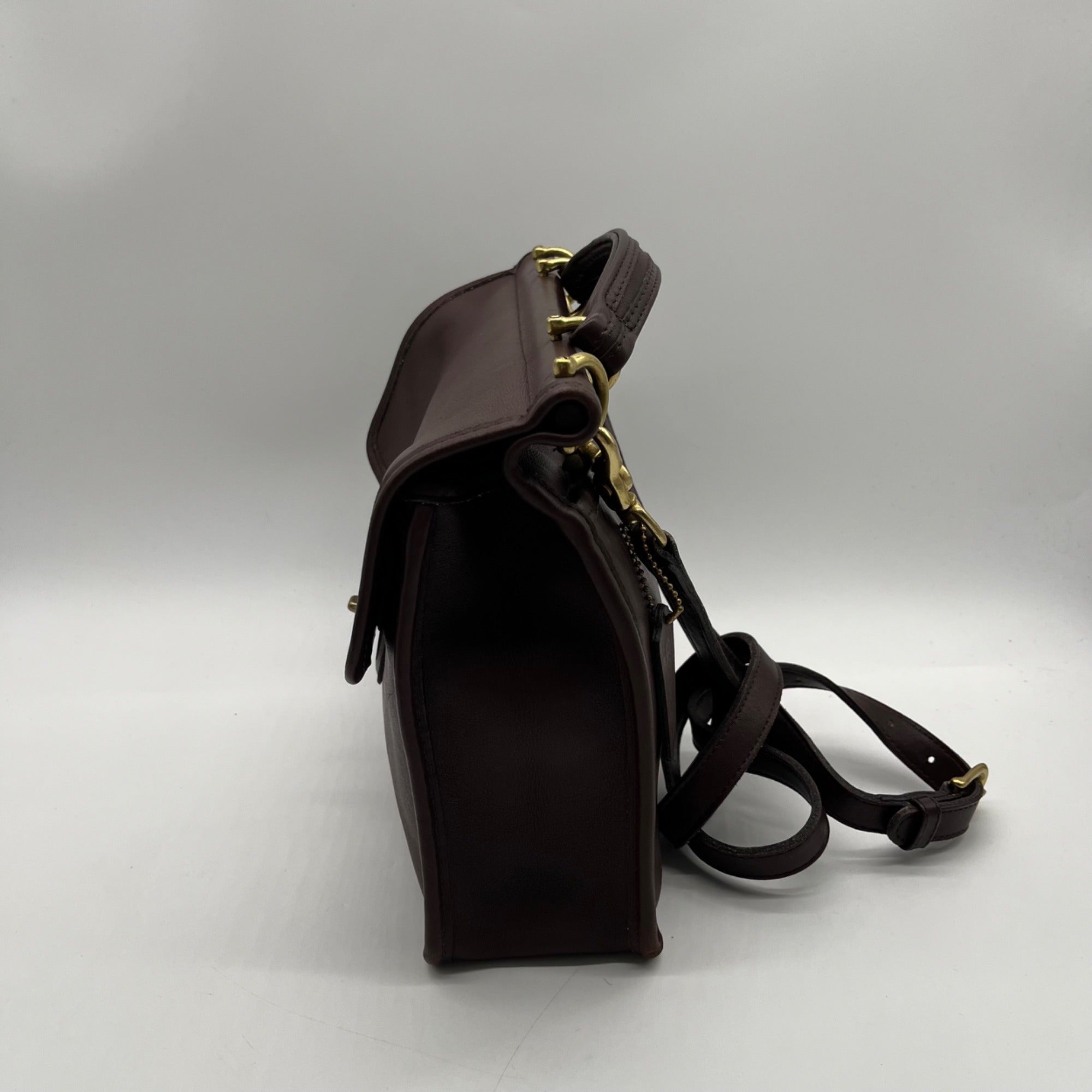Coach Mahogany Leather Willis Convertible Crossbody Bag-9927