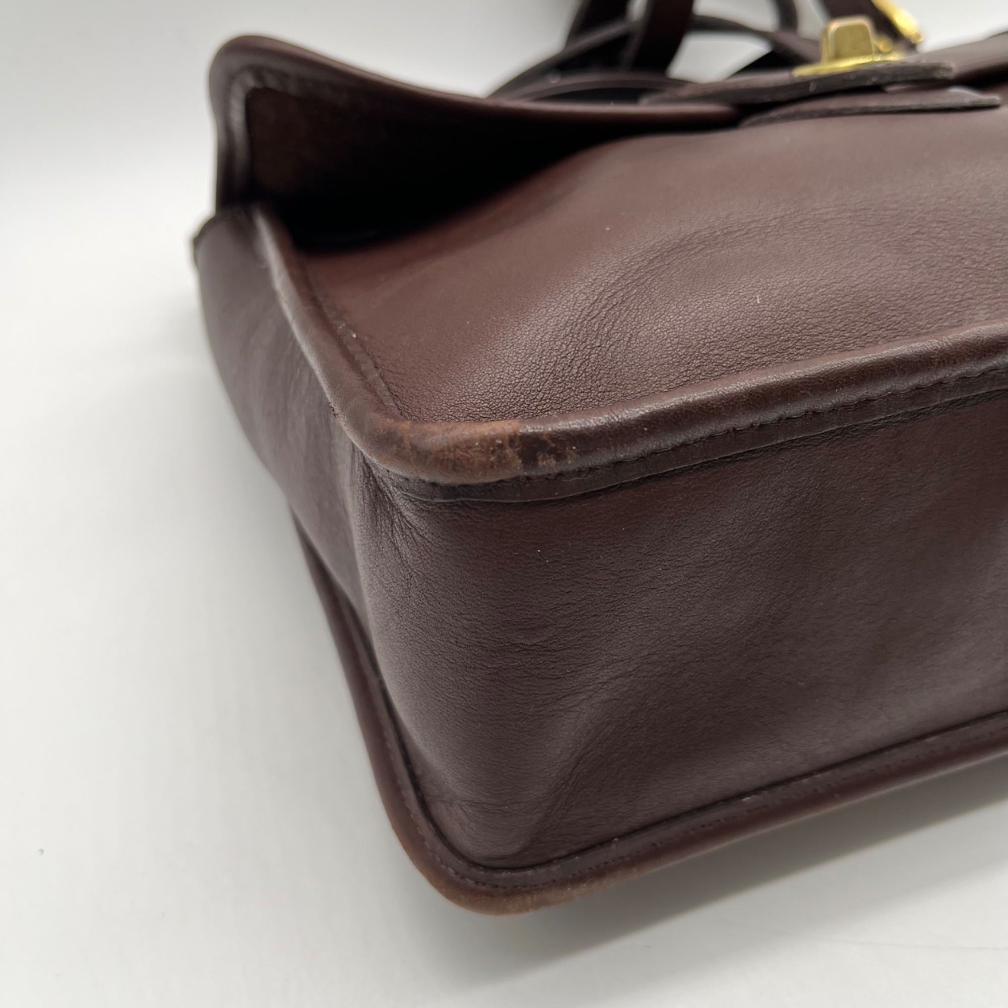 Coach Mahogany Leather Willis Convertible Crossbody Bag-9927