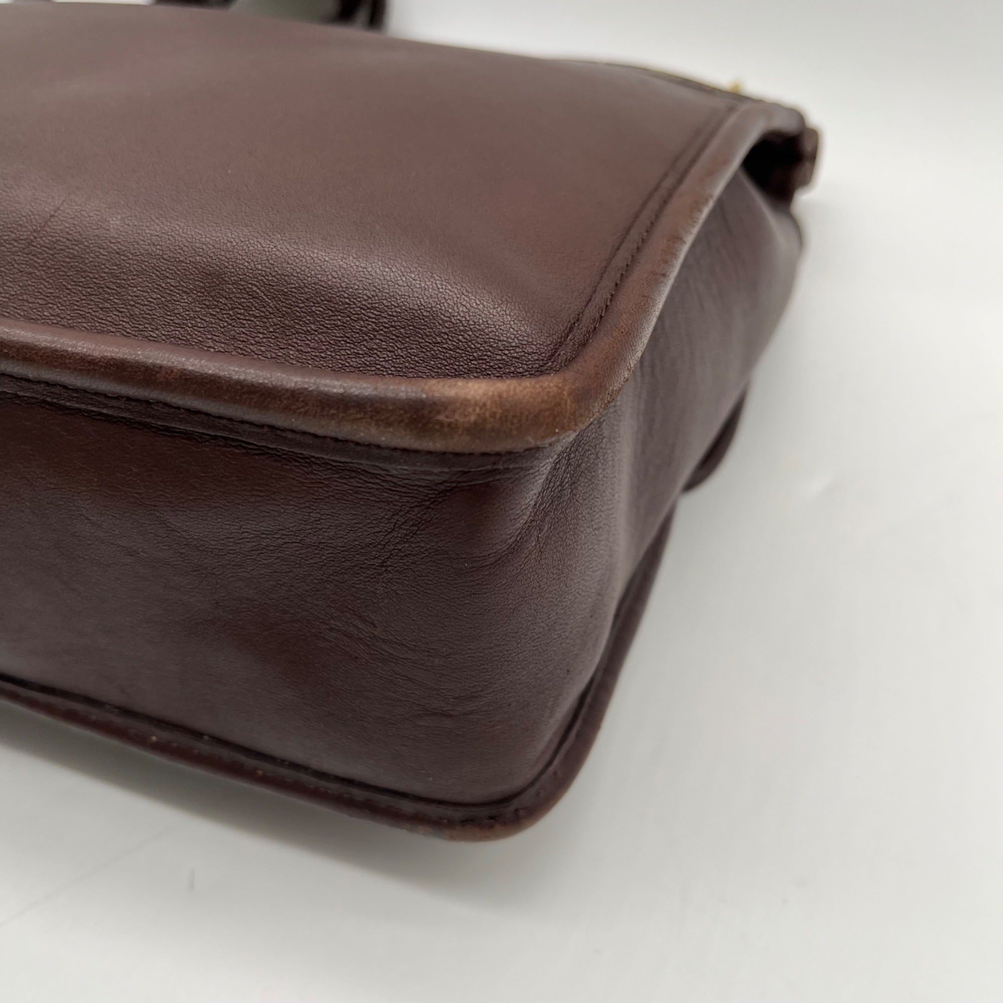 Coach Mahogany Leather Willis Convertible Crossbody Bag-9927