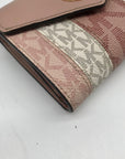 Michael Kors Carmen Ballet Pink Coated Canvas & Leather Trifold Wallet