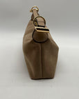 BCBG Light Taupe Suede Shoulder Bag
