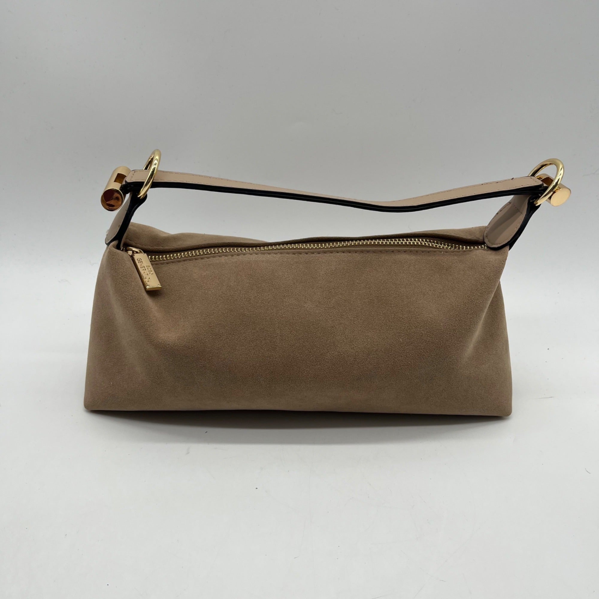 BCBG Light Taupe Suede Shoulder Bag