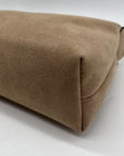 BCBG Light Taupe Suede Shoulder Bag