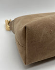 BCBG Light Taupe Suede Shoulder Bag