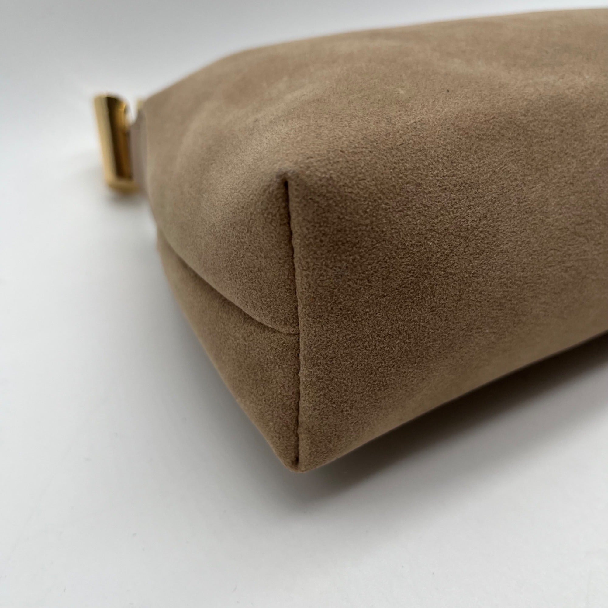 BCBG Light Taupe Suede Shoulder Bag