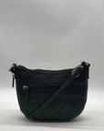 Coach Black Leather Pleated Shoulder Bag