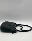 Coach Black Leather Pleated Shoulder Bag