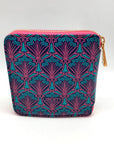 Liberty London Purple Coated Canvas Small Aifis Zip Around Wallet