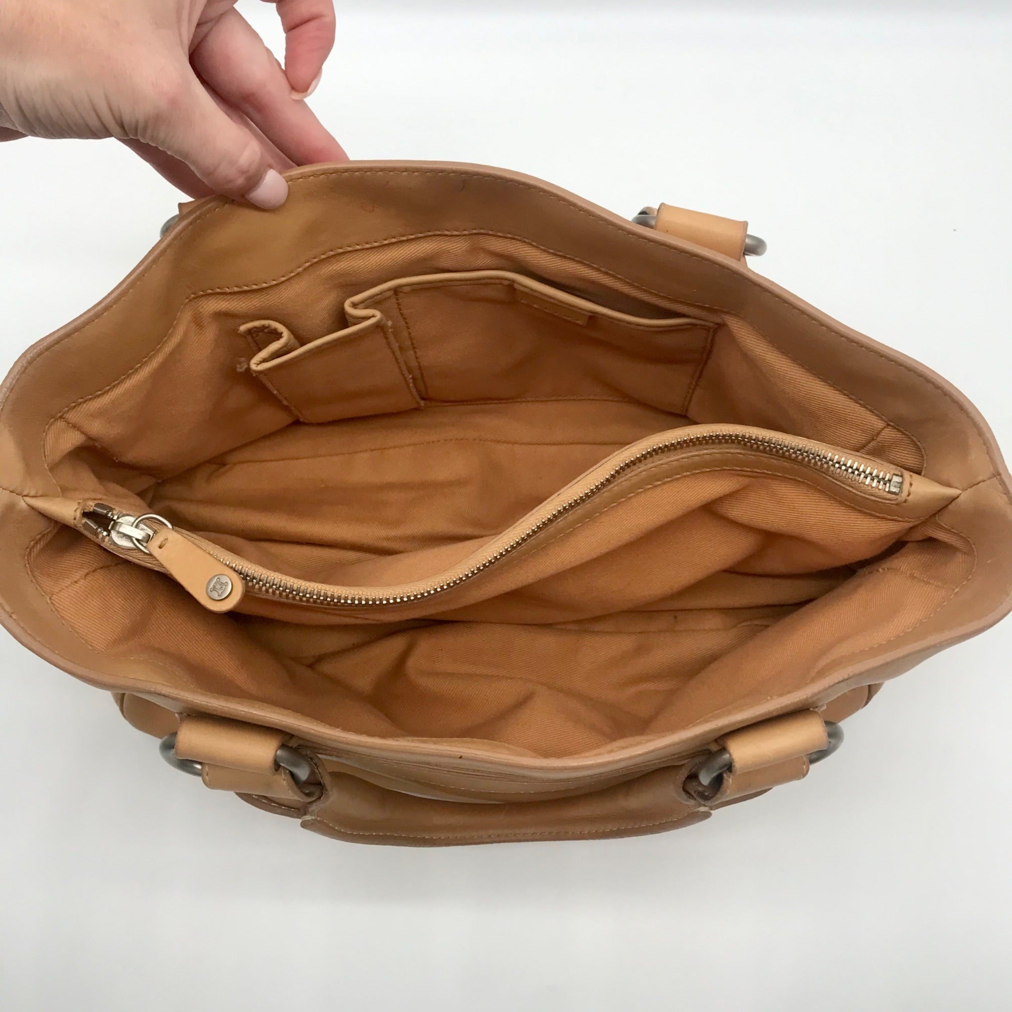 Celine Camel Calfskin Boogie Handbag