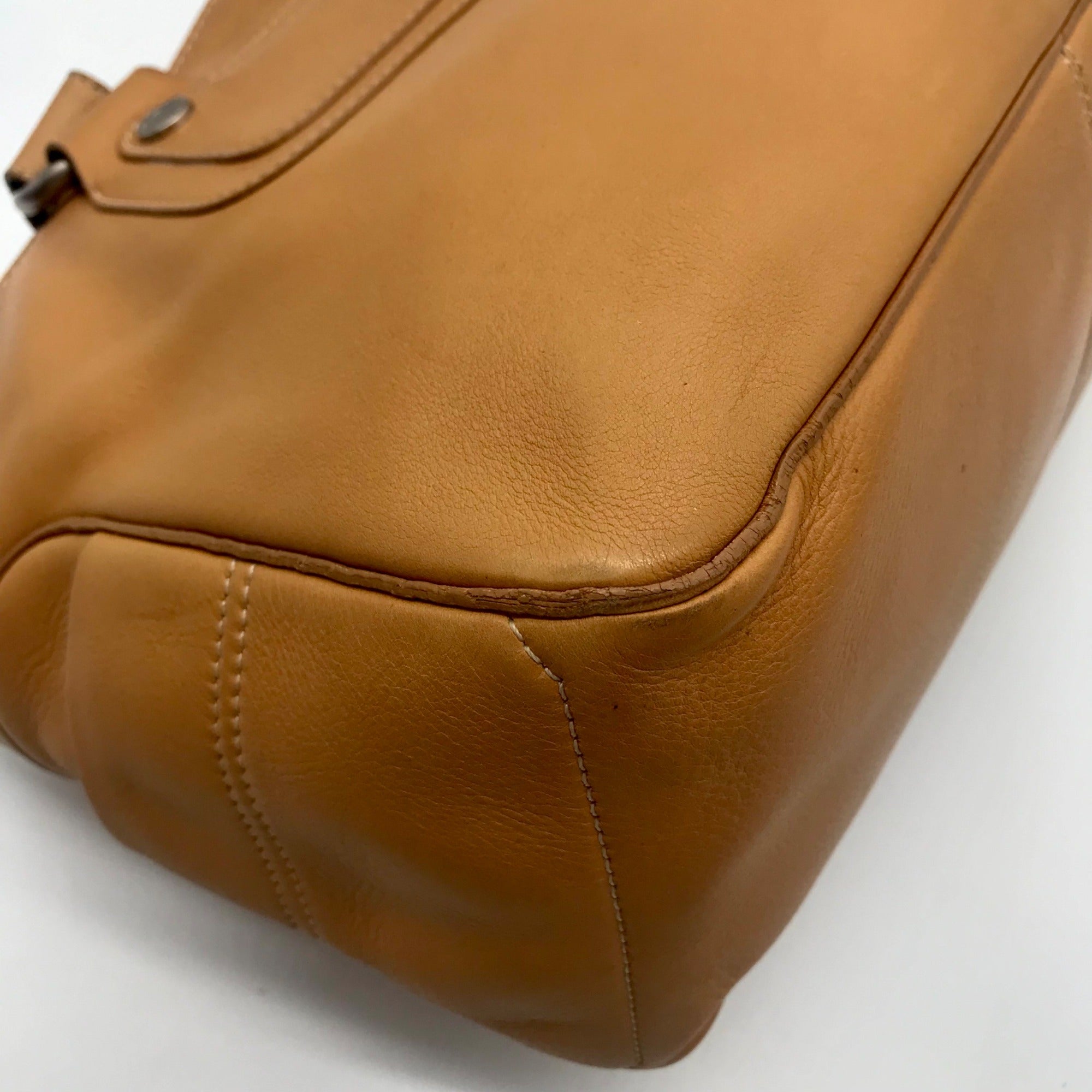 Celine Camel Calfskin Boogie Handbag
