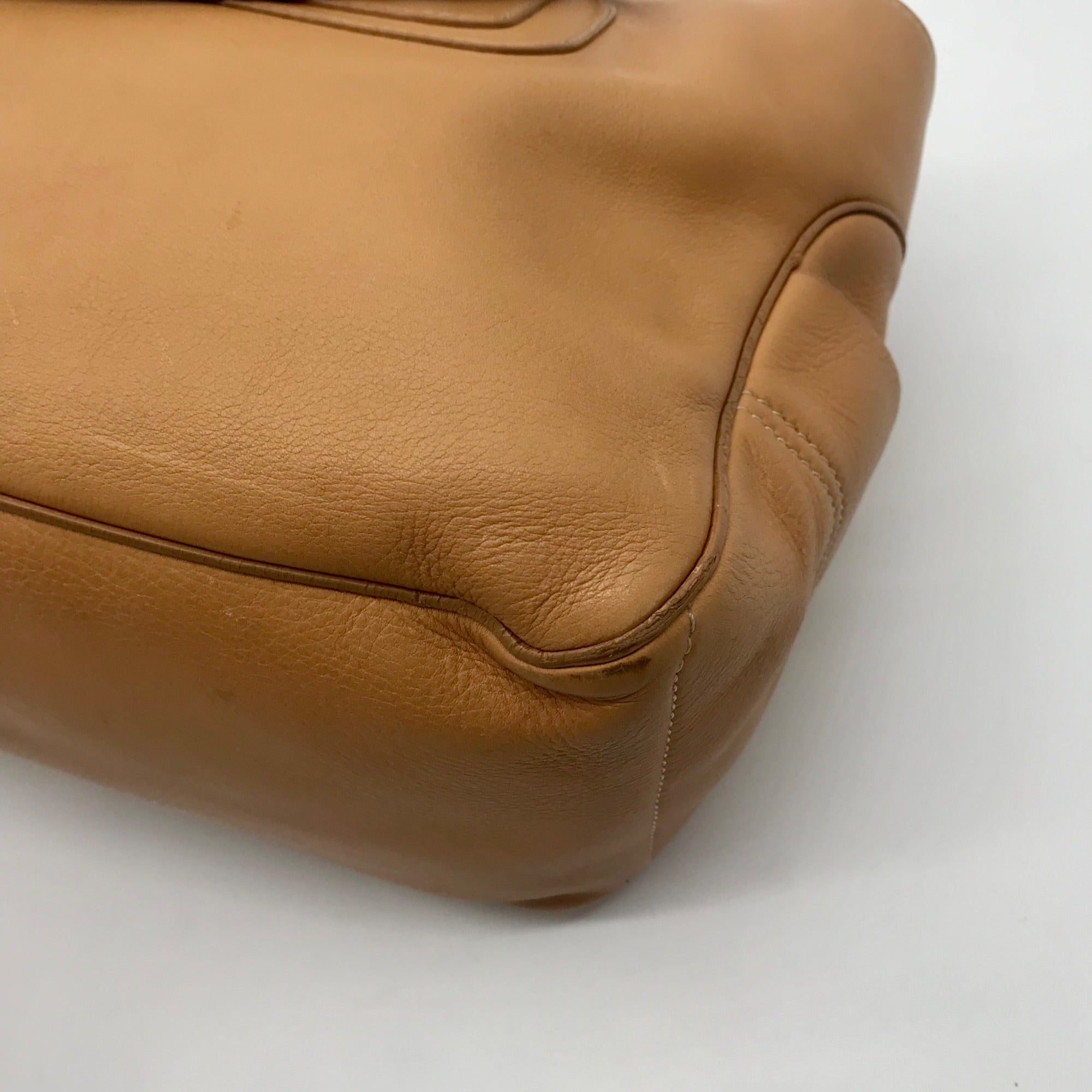 Celine Camel Calfskin Boogie Handbag