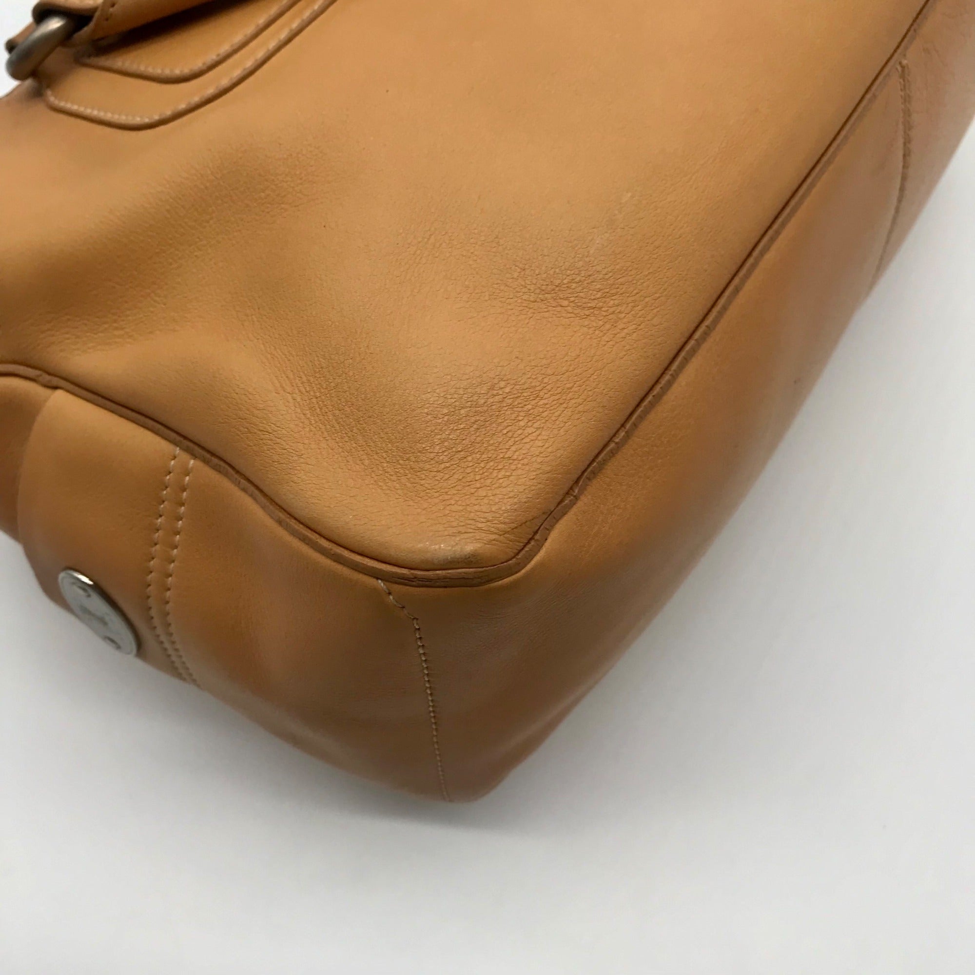 Celine Camel Calfskin Boogie Handbag