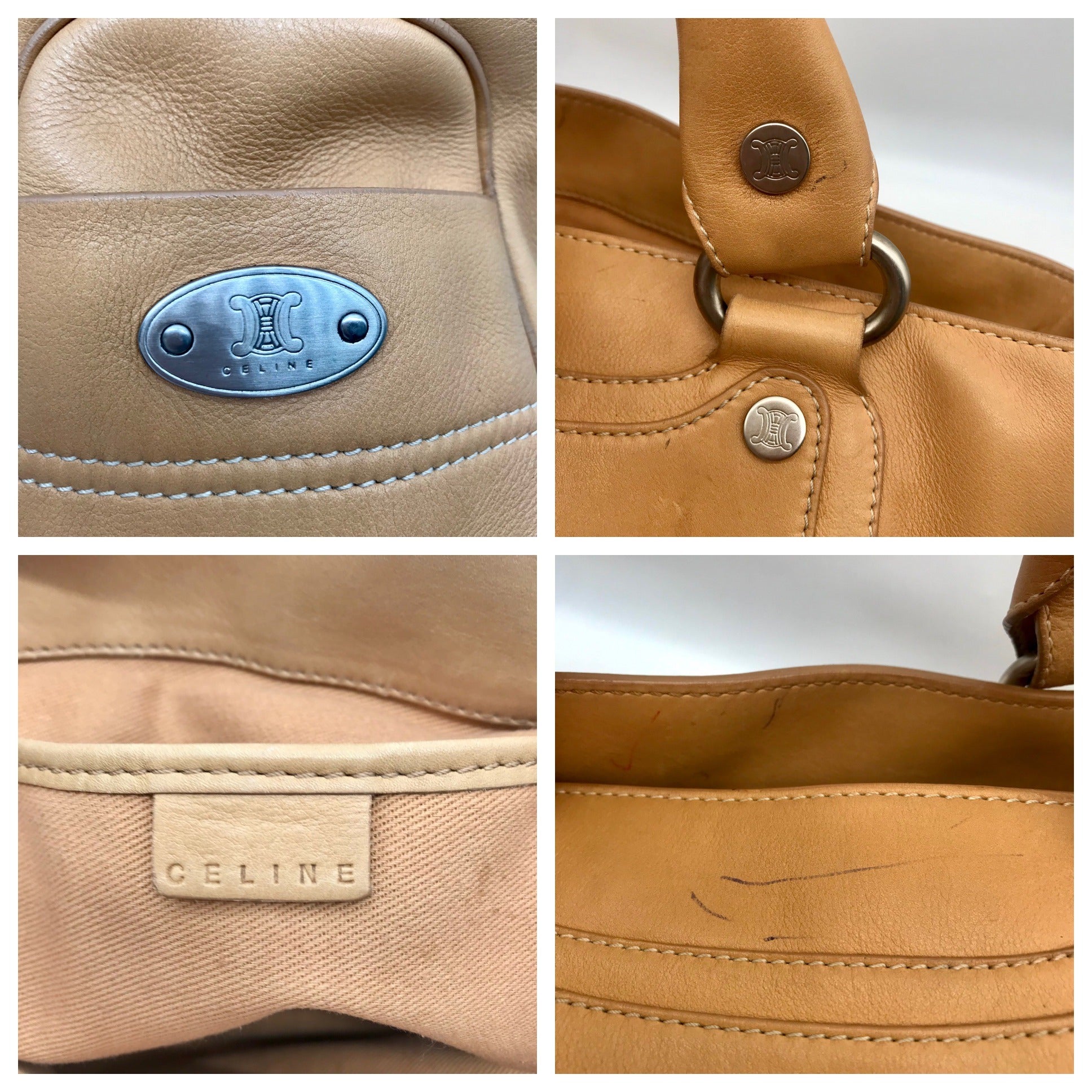 Celine Camel Calfskin Boogie Handbag