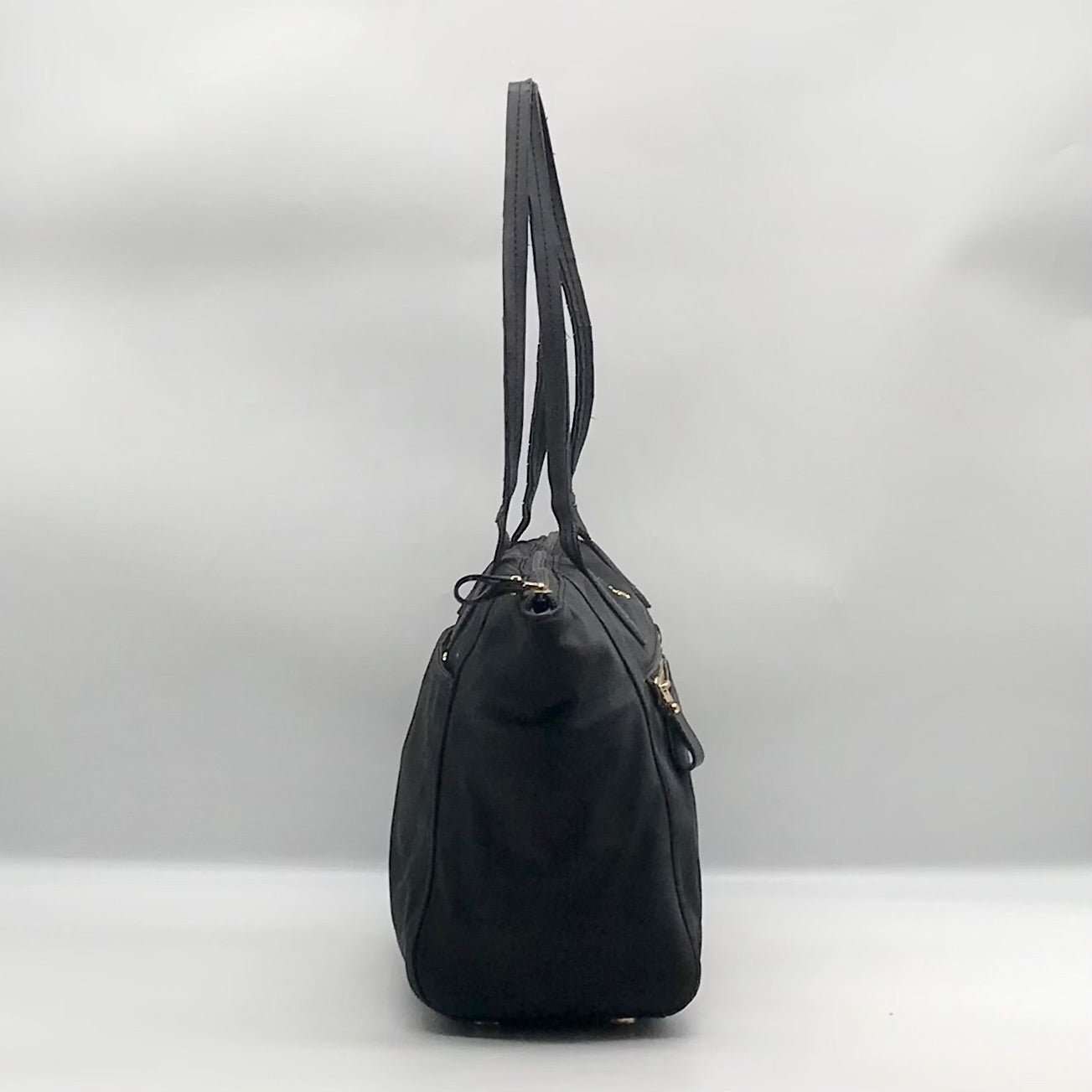 Michael Kors Black Nylon Kelsey Top Zip Tote Bag
