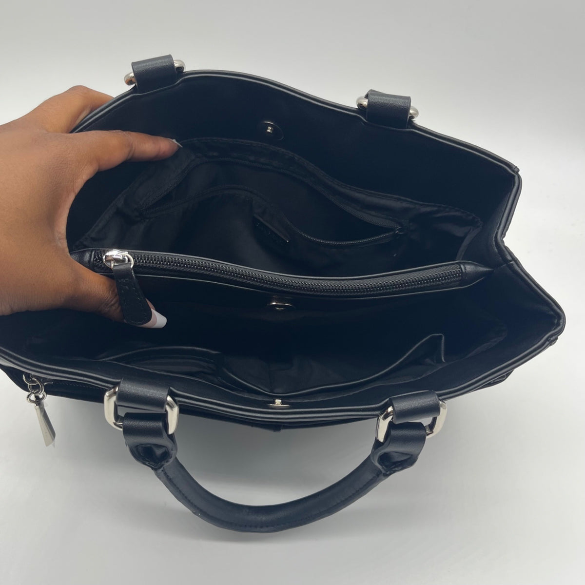 Giani Bernini Black Leather Nappa Convertible Satchel