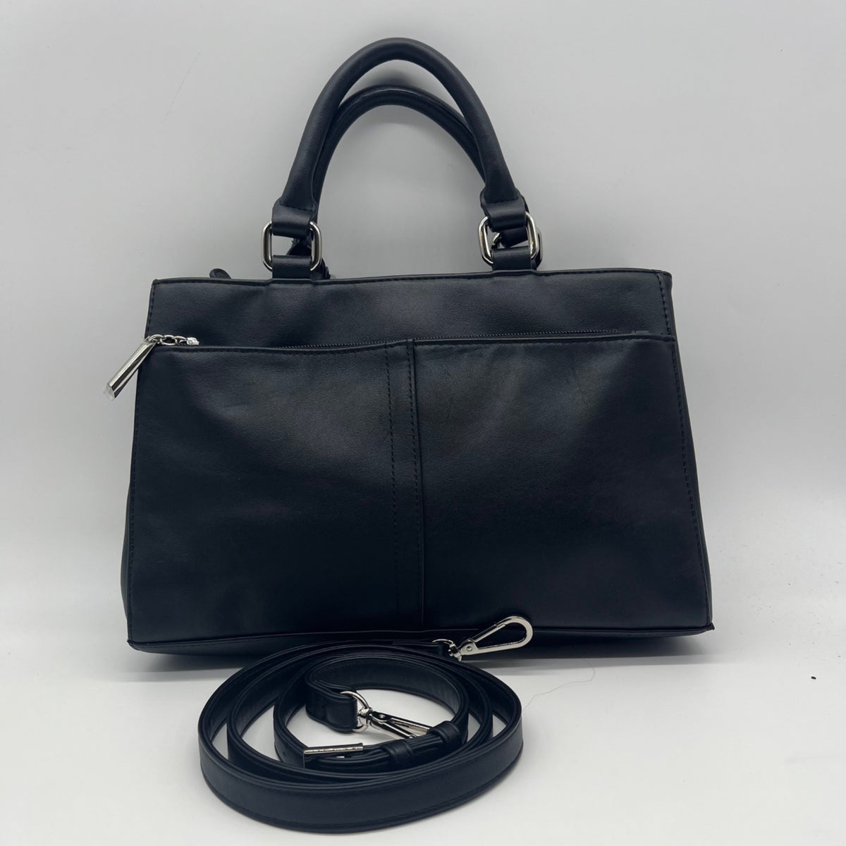 Giani Bernini Black Leather Nappa Convertible Satchel