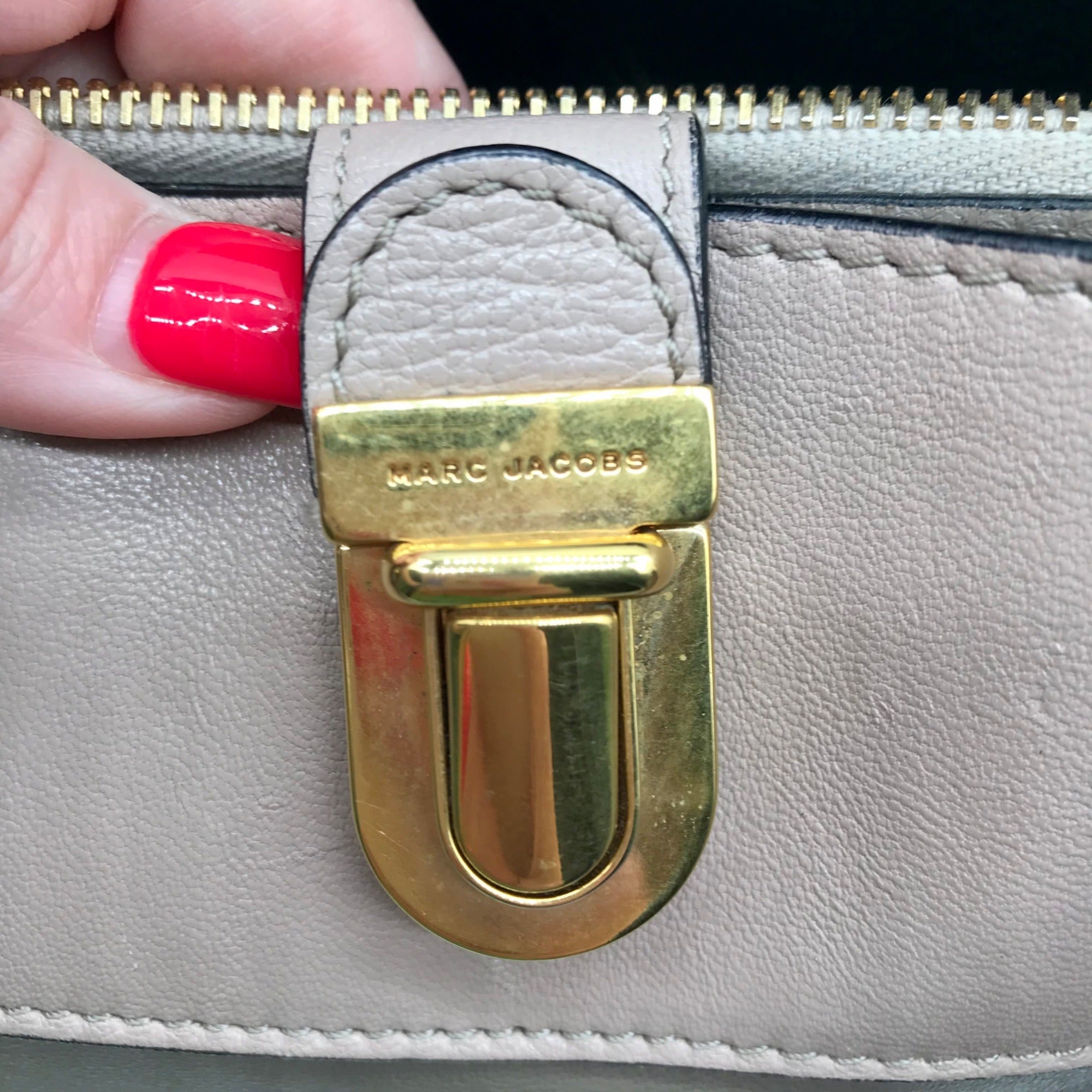 Marc Jacobs Gray Leather Manhattan Whitney Convertible Satchel Bag