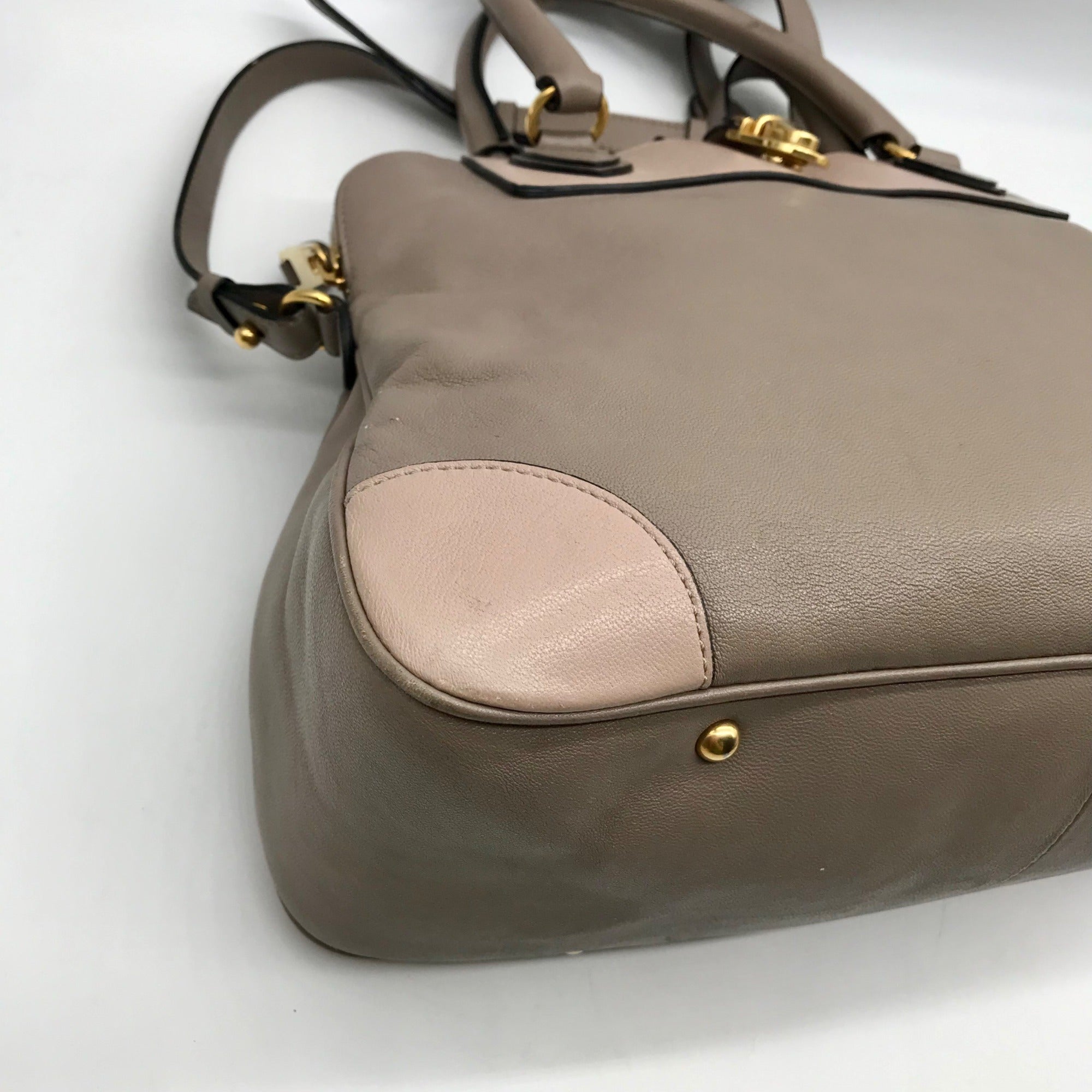 Marc Jacobs Gray Leather Manhattan Whitney Convertible Satchel Bag