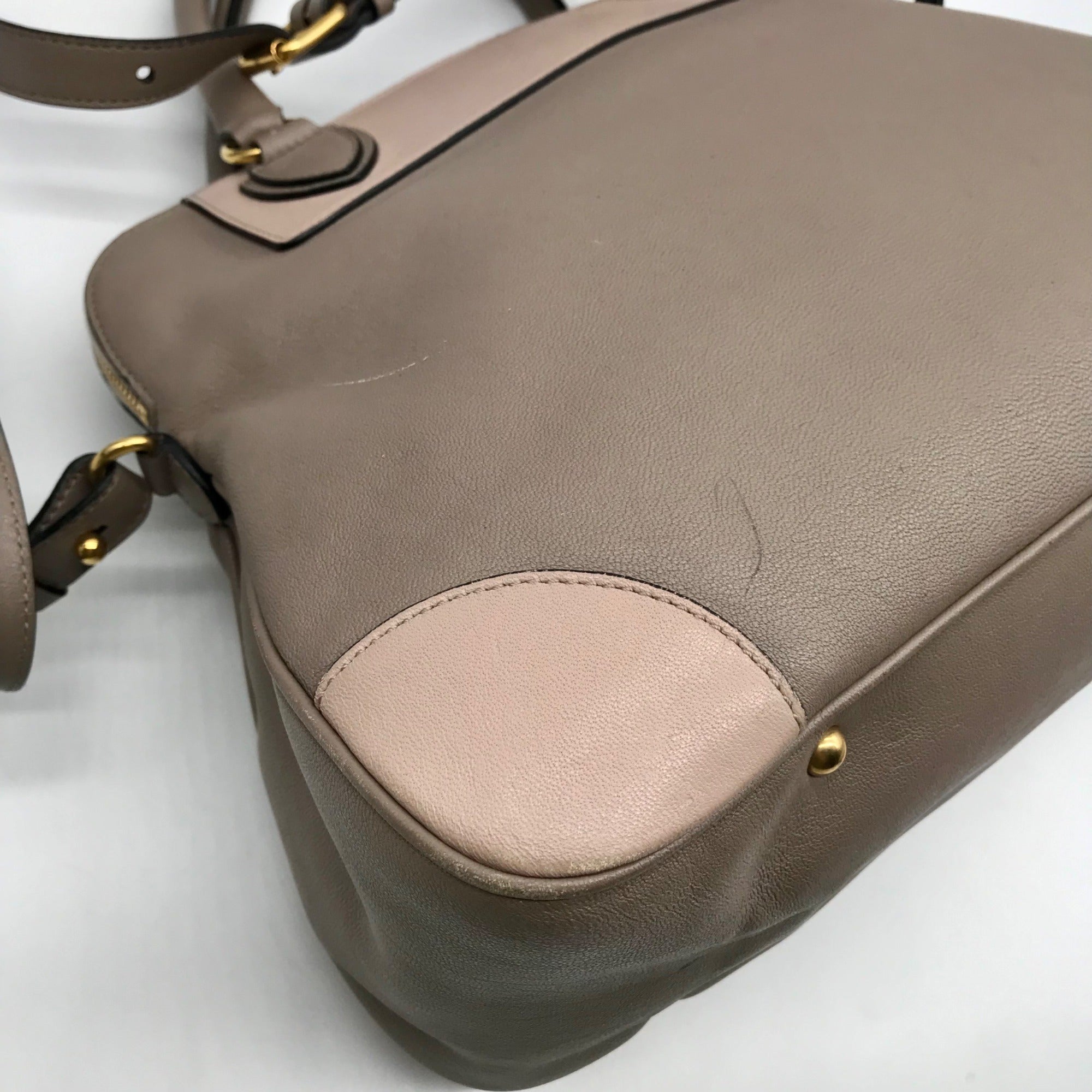 Marc Jacobs Gray Leather Manhattan Whitney Convertible Satchel Bag