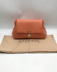 Jules Kae Peach Ellie Turn Lock Clutch