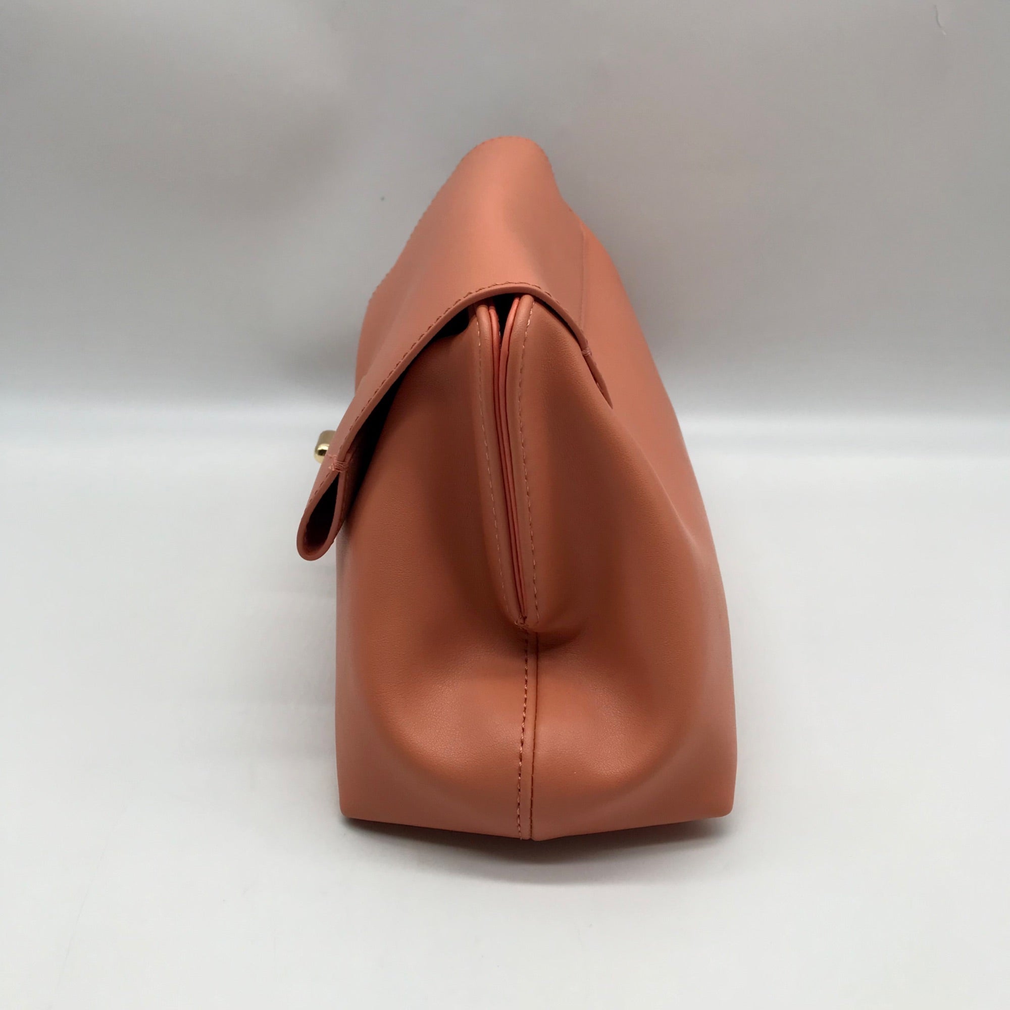 Jules Kae Peach Ellie Turn Lock Clutch