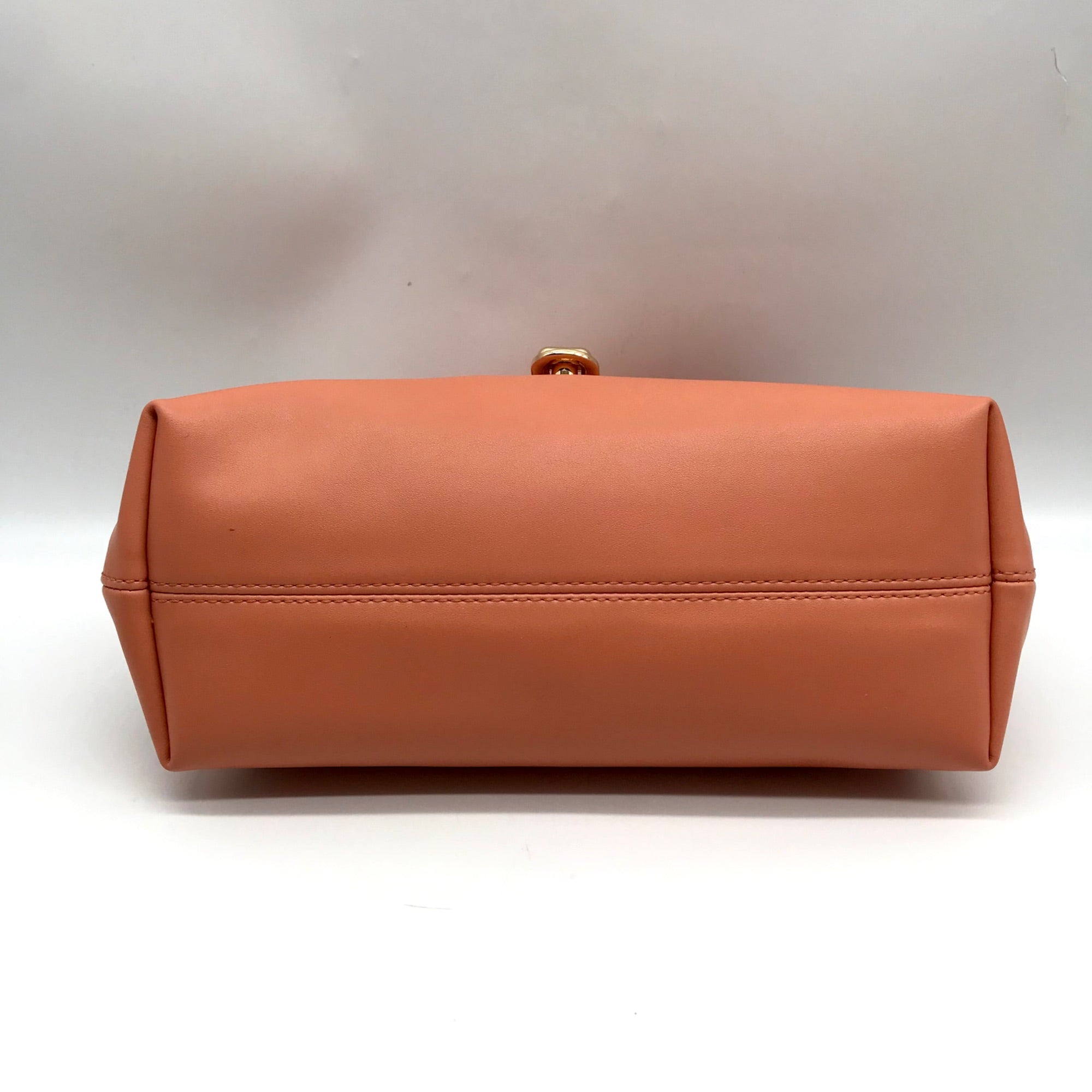 Jules Kae Peach Ellie Turn Lock Clutch