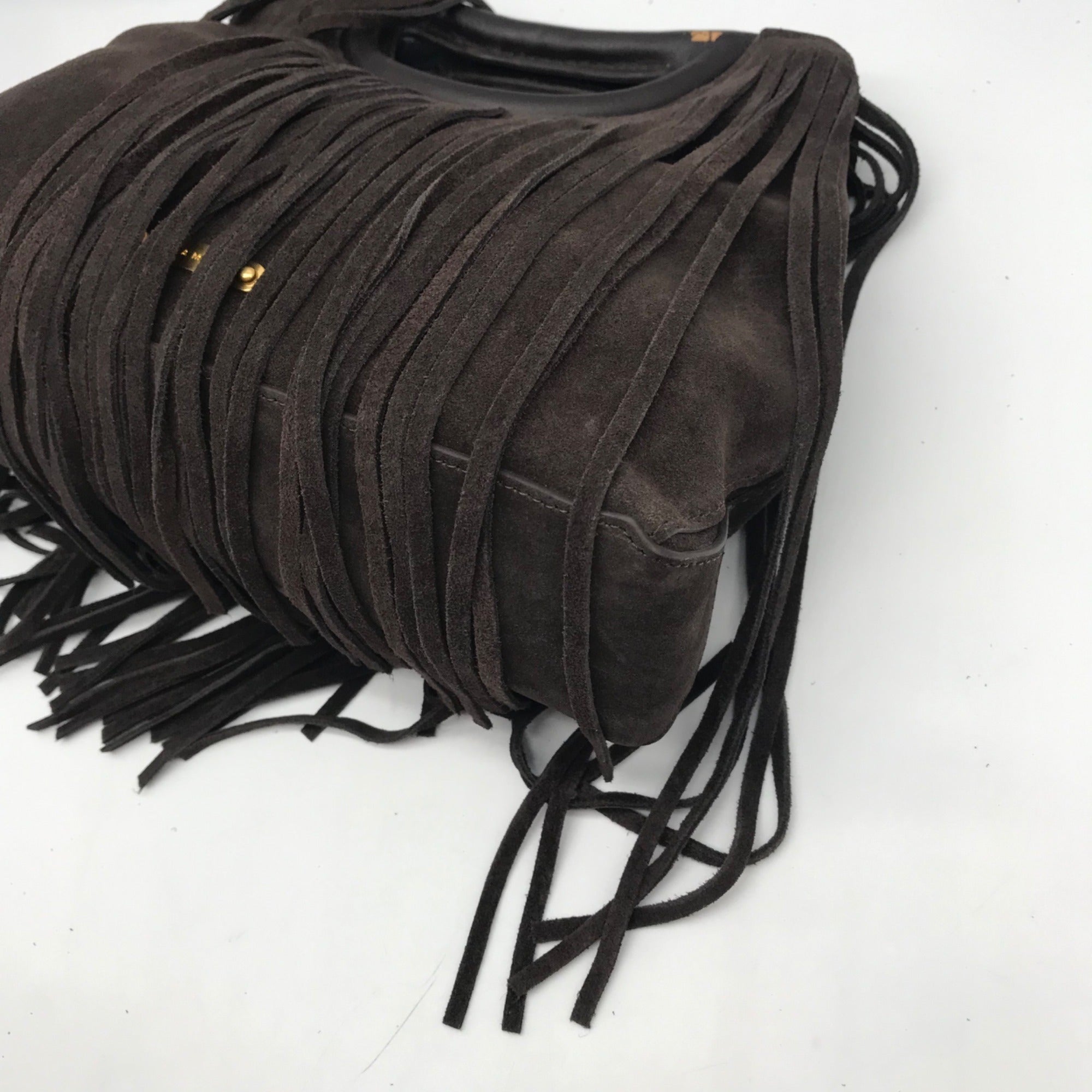 Rebecca Minkoff Fringe Handheld Suede &amp; Leather Crossbody Bag