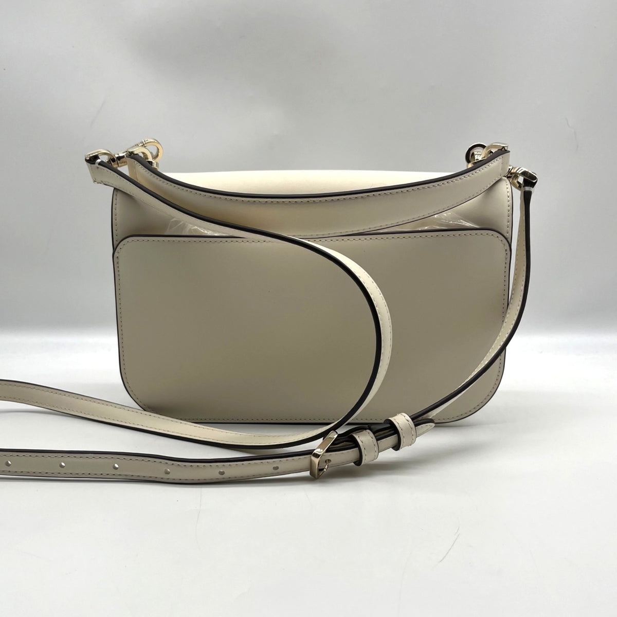 Kate Spade White Leather Adurey Flap Crossbody Bag