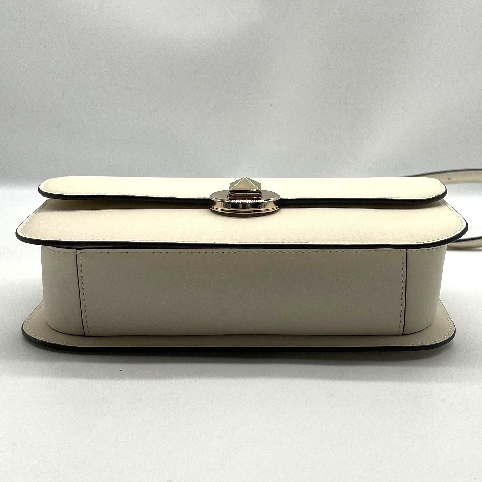 Kate Spade White Leather Adurey Flap Crossbody Bag