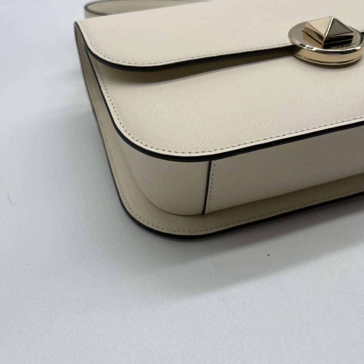 Kate Spade White Leather Adurey Flap Crossbody Bag