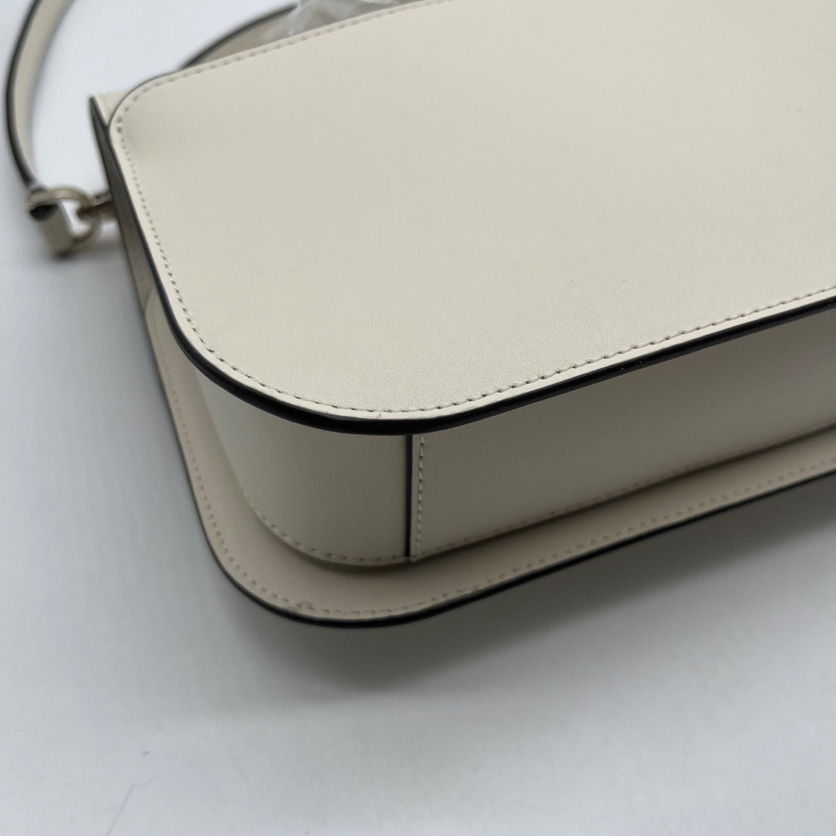 Kate Spade White Leather Adurey Flap Crossbody Bag