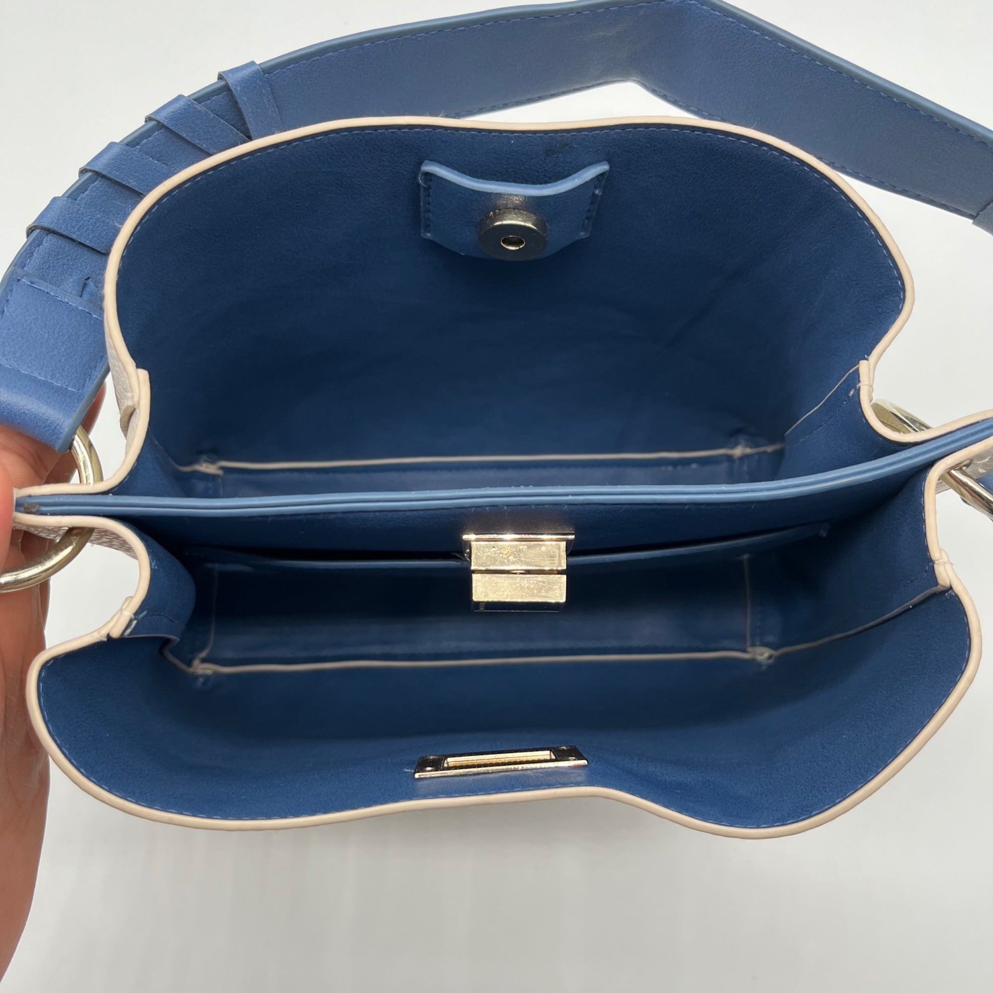 Steve Madden Bone &amp; Blue Shoulder Bag